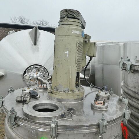 1000 liter verwarmbare/koelbare tank van V2A  