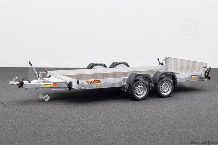 Naczepa niskopodwoziowa Vezeko HUSKY CAR FB 35.39 | E-PUMPE | RAMPE 394X187X10CM 3500KG ABSENKER