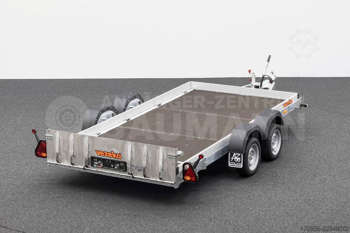 Naczepa niskopodwoziowa Vezeko HUSKY CAR FB 35.39 | E-PUMPE | RAMPE 394X187X10CM 3500KG ABSENKER