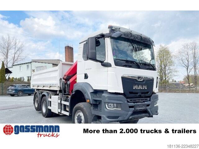 Tipvogn MAN TGS 28.430 6x4-4 BL, Lenk-/Lift, Bordmatik, Kran