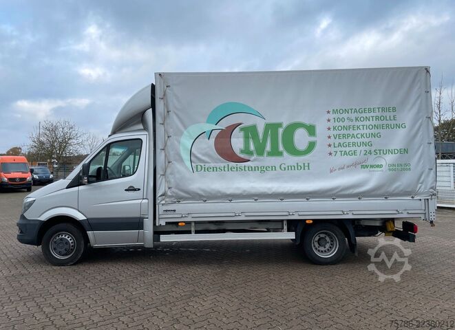 Schuifzeil bestelwagen MERCEDES-BENZ Sprinter 519 CDI Pritsche/ AC/ org. KM