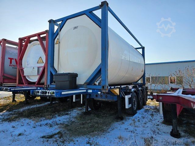 Poluprikolica cisterna SCHMITZ CARGOBULL Tankcontainer Chassis+Tankcontainer  Schwallwand