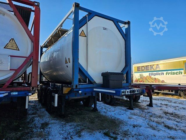 Poluprikolica cisterna SCHMITZ CARGOBULL Tankcontainer Chassis+Tankcontainer  Schwallwand