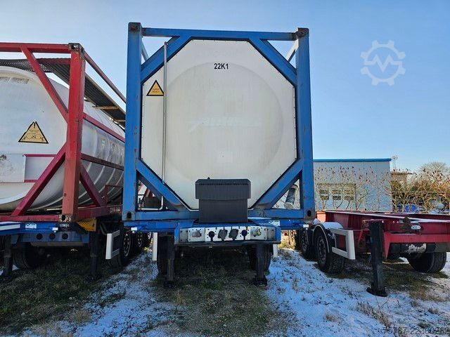Poluprikolica cisterna SCHMITZ CARGOBULL Tankcontainer Chassis+Tankcontainer  Schwallwand
