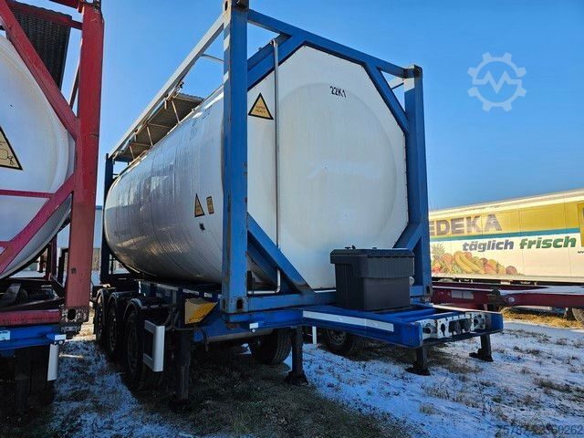 Poluprikolica cisterna SCHMITZ CARGOBULL Tankcontainer Chassis+Tankcontainer  Schwallwand