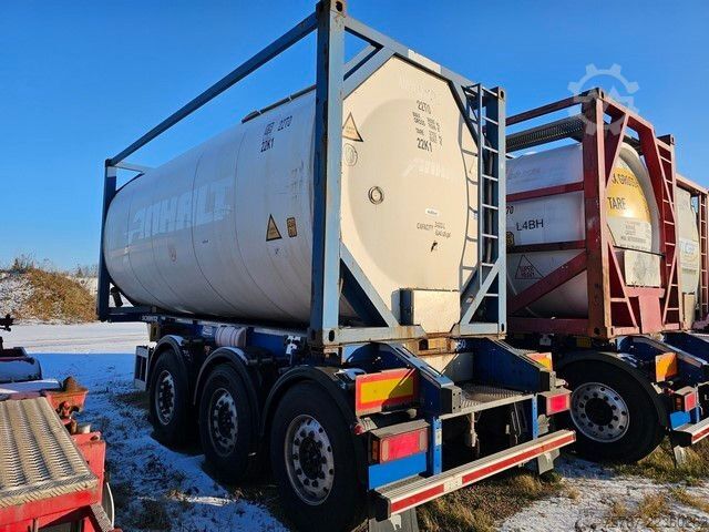Poluprikolica cisterna SCHMITZ CARGOBULL Tankcontainer Chassis+Tankcontainer  Schwallwand