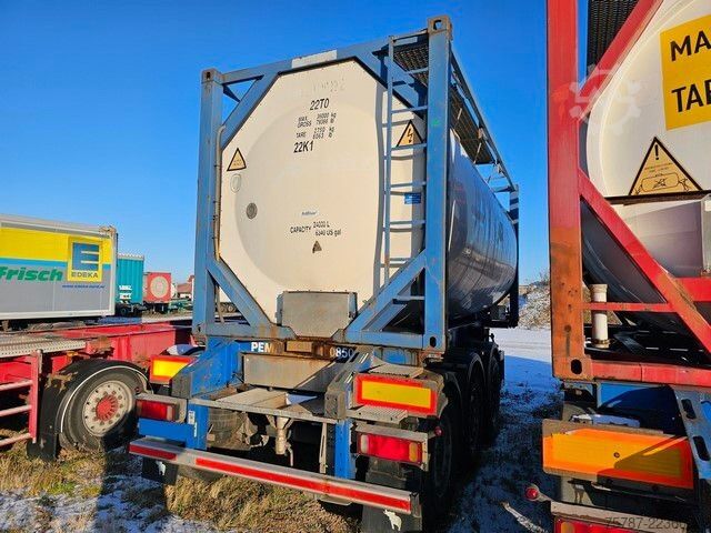 Poluprikolica cisterna SCHMITZ CARGOBULL Tankcontainer Chassis+Tankcontainer  Schwallwand