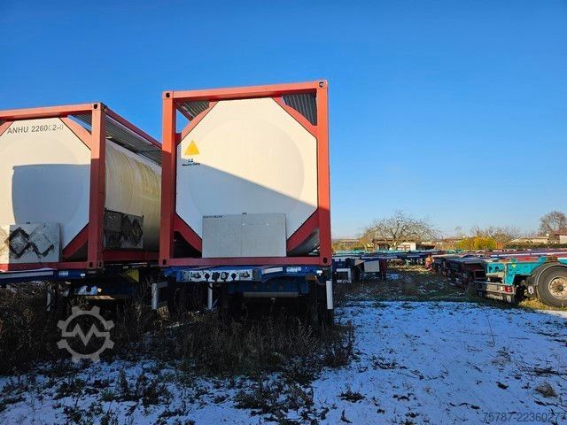 Cserélhető felépítményes félpótkocsi SCHMITZ CARGOBULL 20" Tankconatinerchassis + Tankcontainer