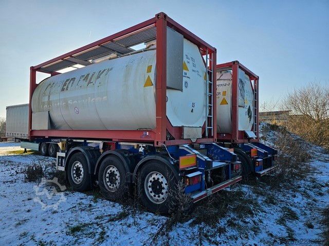 Cserélhető felépítményes félpótkocsi SCHMITZ CARGOBULL 20" Tankconatinerchassis + Tankcontainer