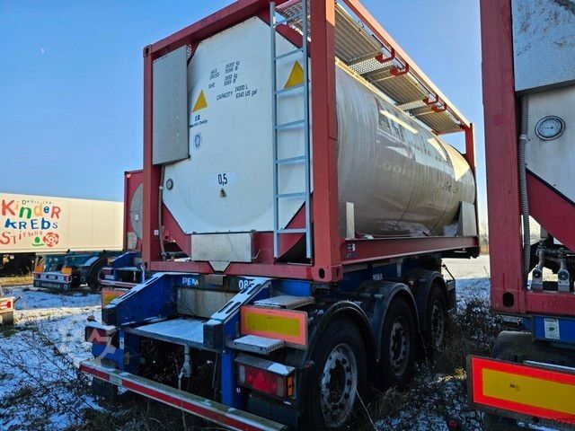 Cserélhető felépítményes félpótkocsi SCHMITZ CARGOBULL 20" Tankconatinerchassis + Tankcontainer