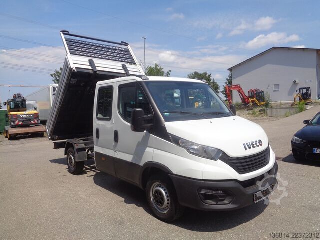 Kiepwagen bestelauto IVECO Daily Doka 35S14 Doka Kipper Klima AHK 7-Sitzer