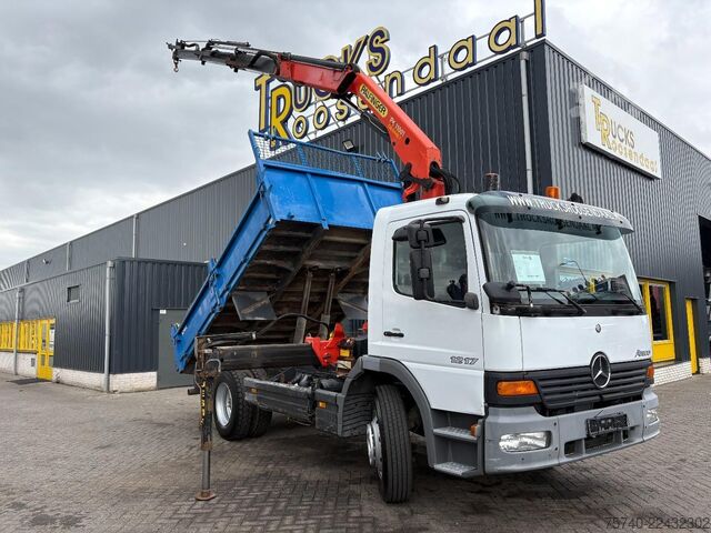 Kipper mit Kran Mercedes-Benz ATEGO 1217 + PALFINGER PK 11001 - 7 X EXT. + TI...