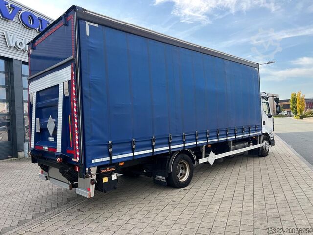 Curtain sided Renault MIDLUM 220-12 L E5 SCHUIFZEIL + LAADKLEP / SLAA...
