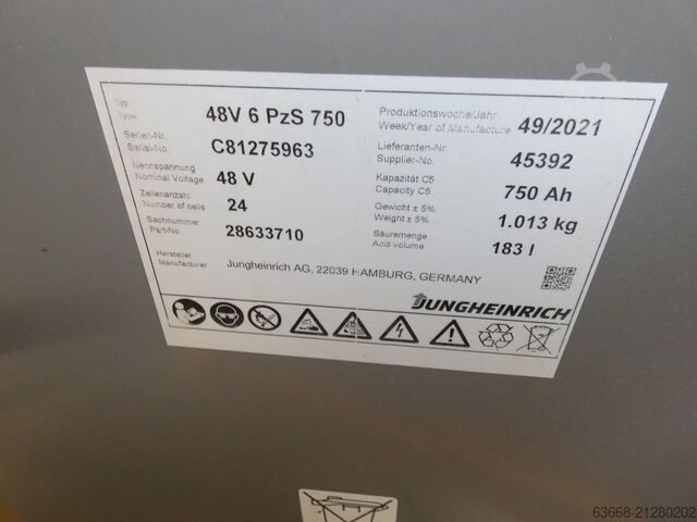 Elektrische vorkheftruck 3 wielen Jungheinrich EFG 220 - 464 DZ