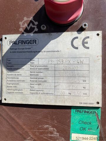 Lastbilmonteret gaffeltruck Palfinger Mitnahmestapler CRAYLER F3 253 PX 4W