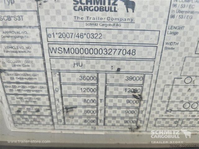 Åben sættevogn med presenning Schmitz Cargobull Semitrailer Curtainsider Mega