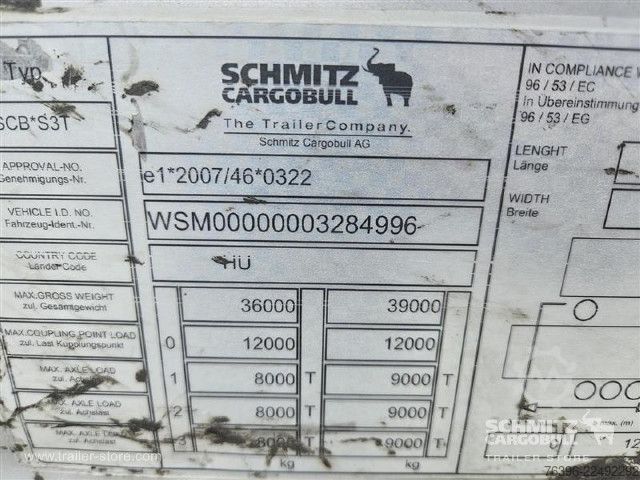 Åben sættevogn med presenning Schmitz Cargobull Semitrailer Curtainsider Mega