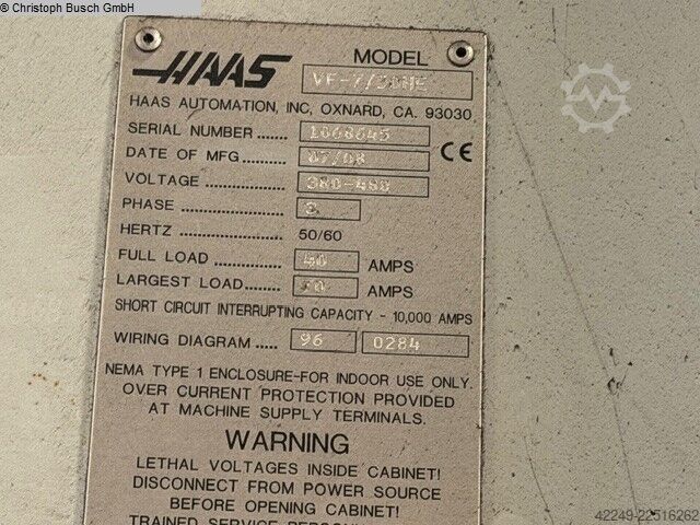 Bearbejdningscenter - universal HAAS VF 7/50 he