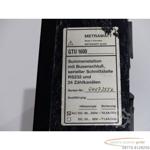 Component Metrawatt U1600 Summenstation GTU 1600