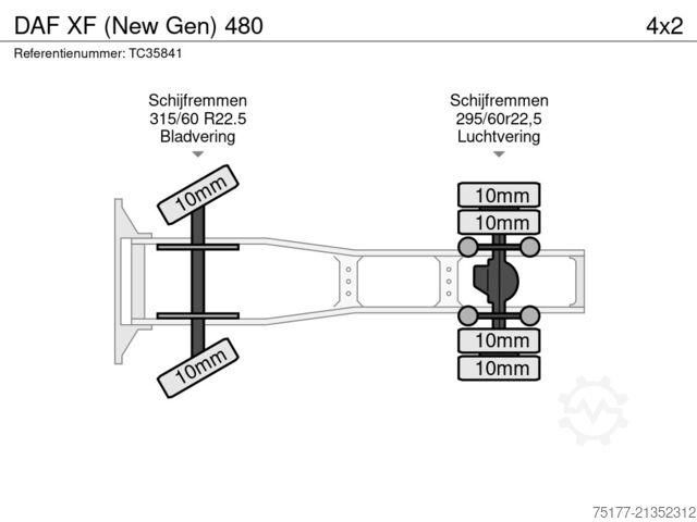 Nehéz teher DAF XF (New Gen) 480