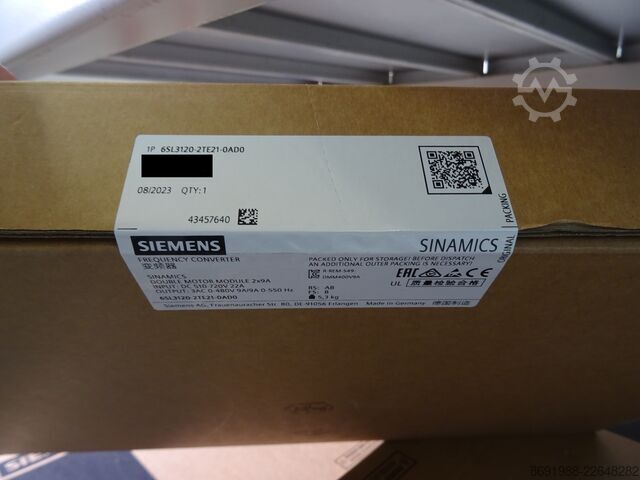 Styreenhed Siemens AG SINAMICS S120 DOUBLE MOMO 9A/9A D-Type