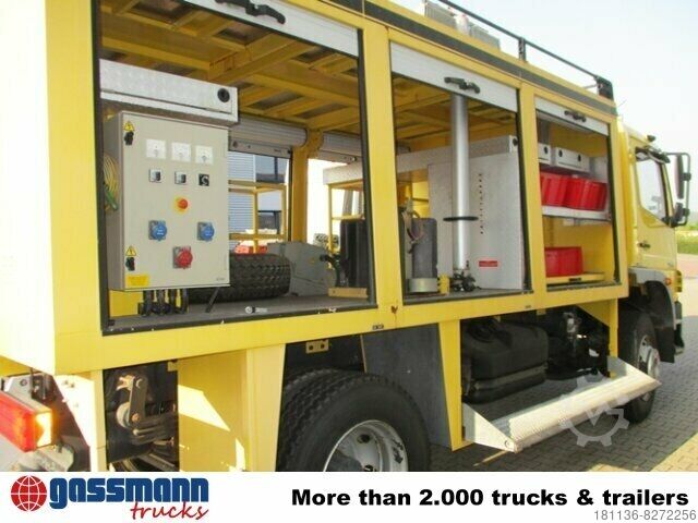 LKW mit Pritsche (offen)  Werkstattkofferaufbau mit Stromgenerator