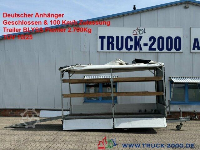 Remorcă transport auto Blyss Pionier Trailer 2.700Kg GESCHLOSSEN 100 Km/h