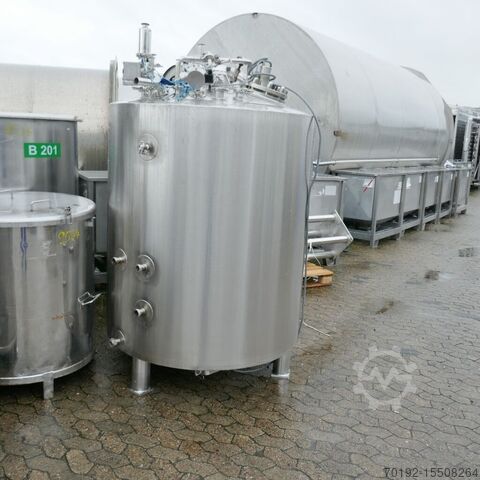 1000 liter verwarmbare/koelbare druktank van V4A met magnetisch roerwerk  