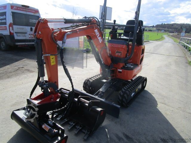 Mini excavators Atlas AC08B - mechan. Schnellwechsler LEHNHOF + 3 Löffel