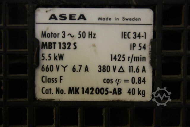 Motor de engrenagem 5,5 kW 99 rpm Rossi RV125U02B