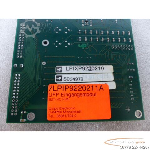 Komponent  Unipo Electronic 7LPIP9220211A UFP Eingangsmodul B2T-NC FIMI