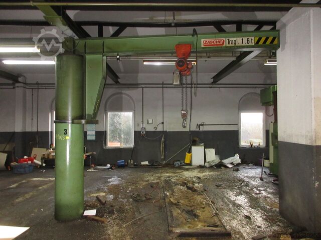 Kolona Skretanje kran Sleving kran Lanac podizača Zasche Stahl Kran Drehkran Hallenkran ZHD 1600Kg 1,6t L 3,5m Stahl Kettenzug