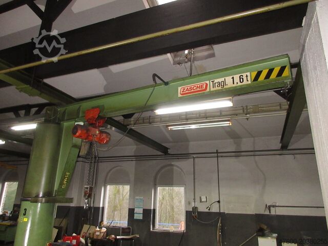 Kolona Skretanje kran Sleving kran Lanac podizača Zasche Stahl Kran Drehkran Hallenkran ZHD 1600Kg 1,6t L 3,5m Stahl Kettenzug