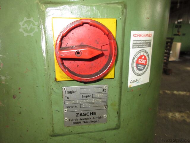 Kolona Skretanje kran Sleving kran Lanac podizača Zasche Stahl Kran Drehkran Hallenkran ZHD 1600Kg 1,6t L 3,5m Stahl Kettenzug