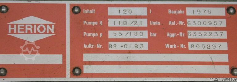 Hydraulisch aggregaat Herion** 11,8 l/min 180 bar