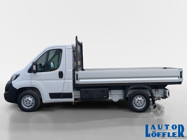 Flatbed truck, 3-seater Peugeot Pritsche Staukästen Boxer Klima+Bluetooth+Anhängerkupplung-