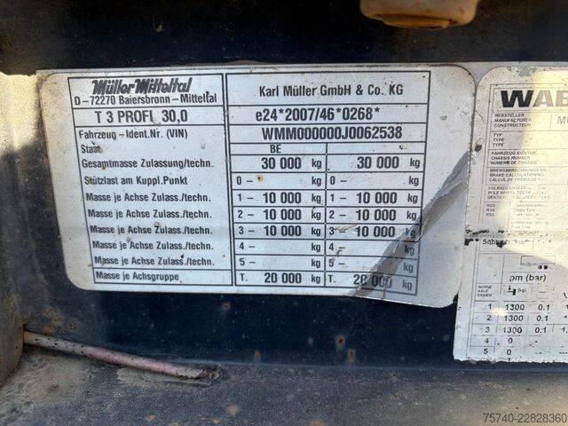 Autotransporter varevogn MUELLER MITTELTAL D3 + HYDROLIC FRONT/BACK LOADER + 3 AXLE + SPEC...