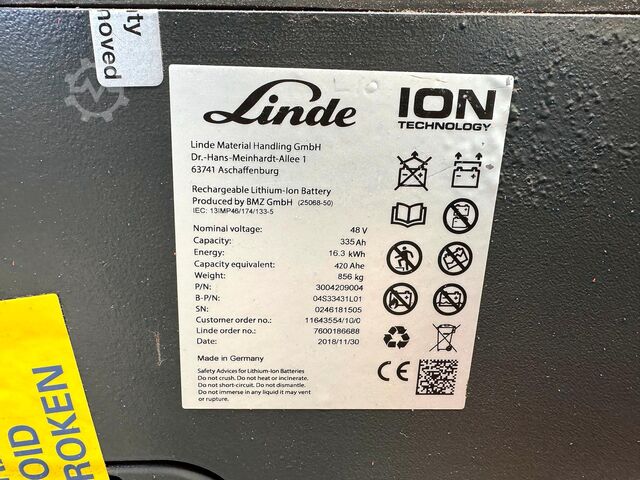 Front loader forklift Linde E 16-02 [ID: 77]