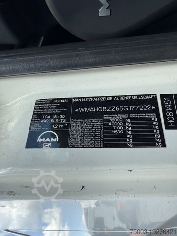 Teherautóra szerelt daru MAN TGA 18.430 Kran Palfinger 16502 Jib 26.5 Meter