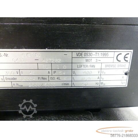 Styrenhet AMK DH13-120-4-I0F Hauptspindelmotor SN: C707AD -generalüberholt-