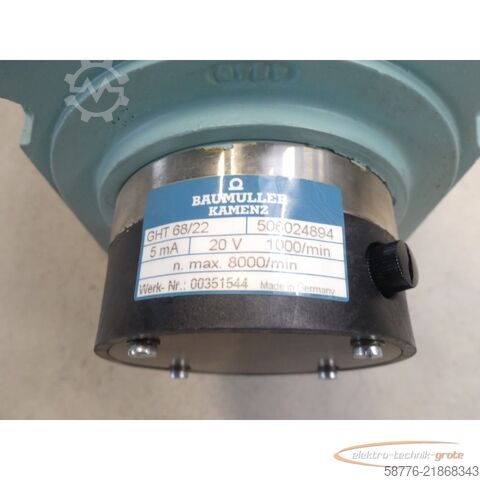 Vezérlőegység Baumüller GSF 71-M Motor SN: 846551 - 22A / 170V mit GHT 68/22 Tachogenerator