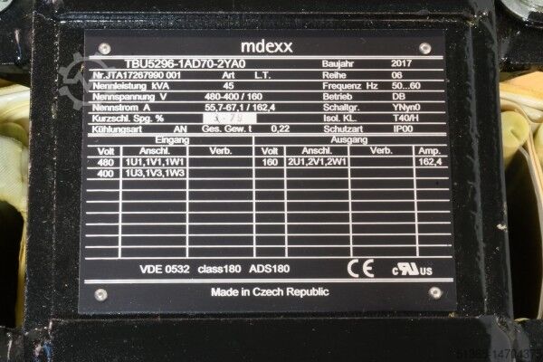 Transformator mdexx TBU5296-1AD70-2YA0