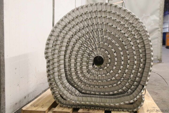 Conveyor belt, link belt, stainless steel, 4 rollers Costacurta VICO FLEX Breite 460 mm
