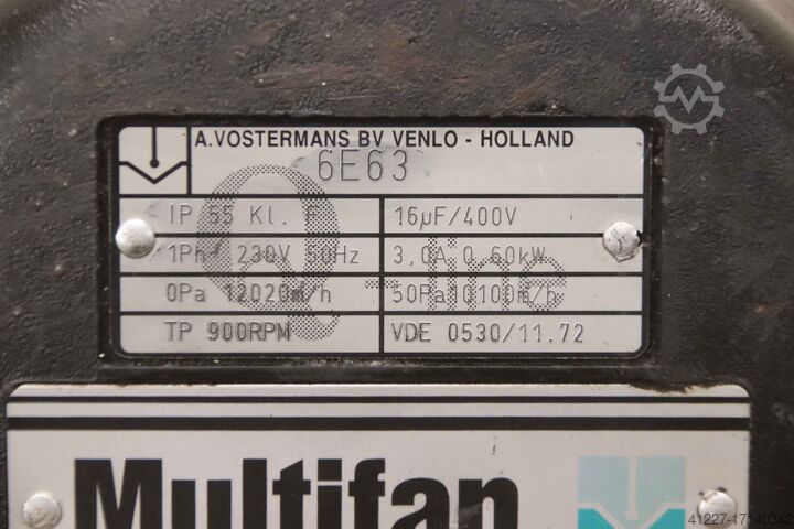 Axial Ventilator 0,60 kW 900 U/min Multifan 6E63  Lüfterrad Ø 630 mm