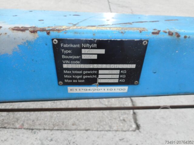 Work platform trailer Niftylift 170 HE Anhängerbühne 17m