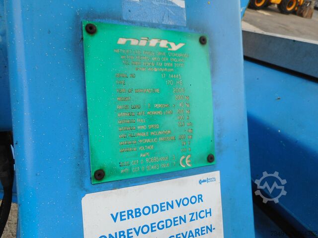 Aanhangwagen hoogwerker Niftylift 170 HE Anhängerbühne 17m