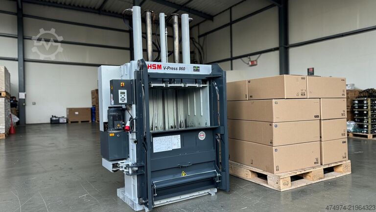 Pressa per balle di carta, pressa per rifiuti, pressa per carta da macero HSM V-Press 860 plus 2015