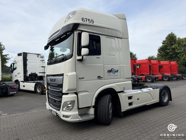 Standard dragbil DAF XF 480 FT SSC, Abbiegeassistent, Standklima