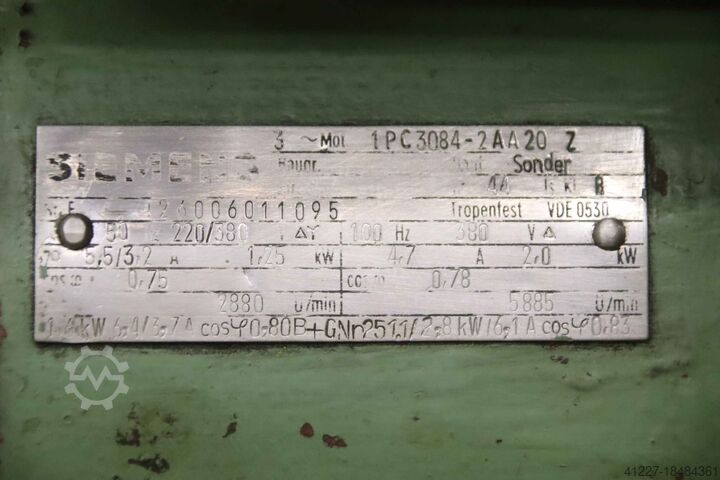 Milling motor 1.25/2.0 kW / 2880/5885 rpm with quick-release system Siemens Leuco 1PC3084-2AA20 Z