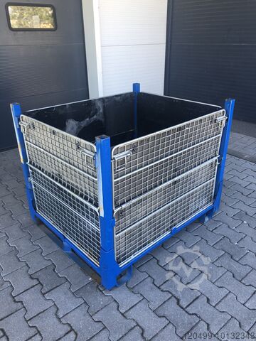 Hálós doboz egymásra rakható és összecsukható  1200x1000 mm faltbar